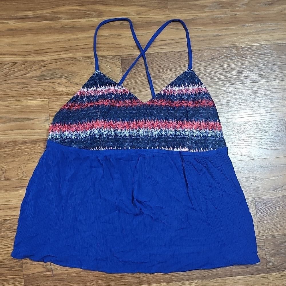 No Boundaries Patriotic Blue and Multicolor Camisole